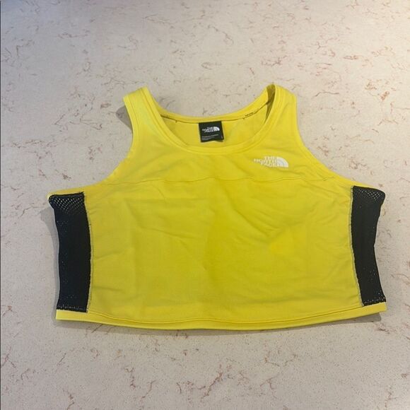 The North Face yellow crop top SZ large - Picture 1 of 7
